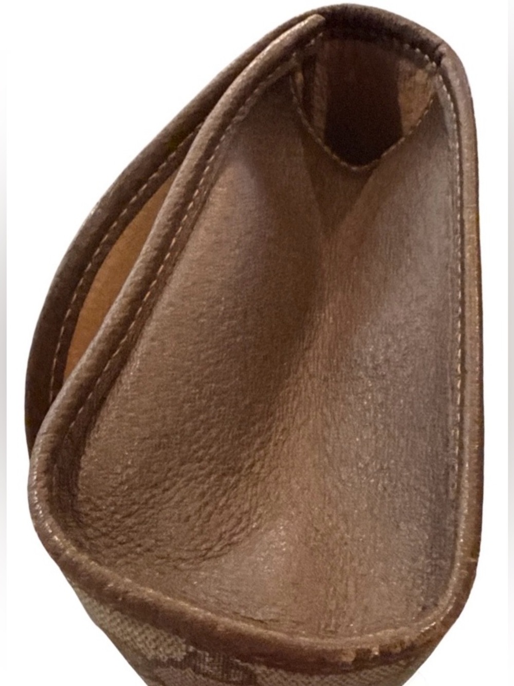 Vintage Gucci GG Supreme Monogram Web Clutch Bag Brown Canvas Leather Crossbody - Picture 12 of 14